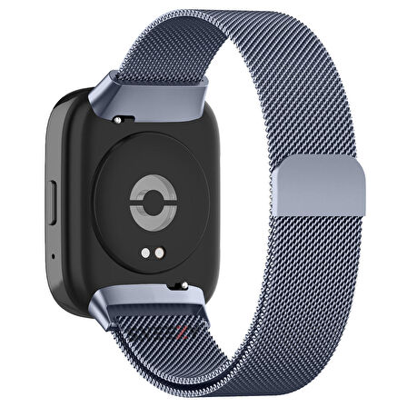 Sneezy Redmi Watch 3 Active İle Uyumlu Metal Hasır Kordon Woven Wire Metal Tasarım Kordon
