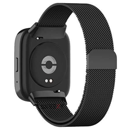 Sneezy Redmi Watch 3 Active İle Uyumlu Metal Hasır Kordon Woven Wire Metal Tasarım Kordon