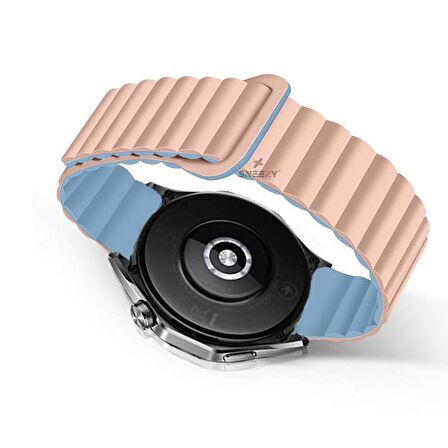 Huawei Watch Ultimate – Watch Buds 22mm Uyumlu Harmony Duo Magnetik Silikon Kordon