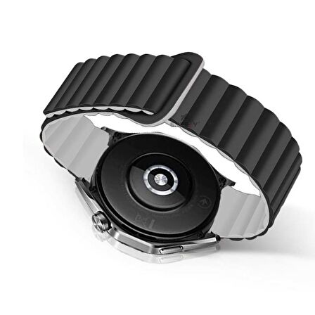Huawei Watch Ultimate – Watch Buds 22mm Uyumlu Harmony Duo Magnetik Silikon Kordon