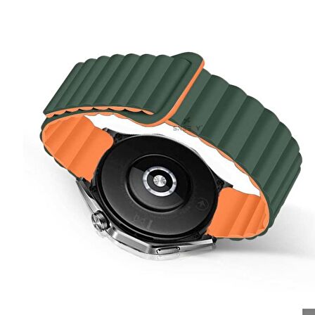 Huawei Watch GT3 Elite-Active 46mm-GT3 Pro-GT3 Se 22mm Uyumlu Harmony Duo Magnetik Silikon Kordon