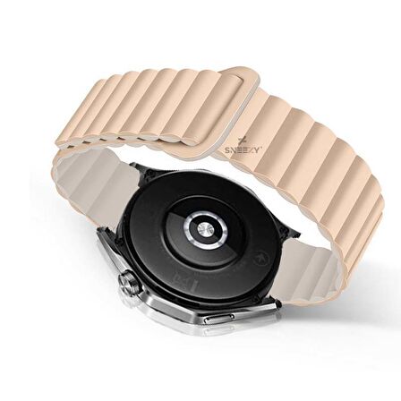 Sneezy Huawei Watch GT4 46mm İle Uyumlu 22mm Harmony Duo Magnetik Silikon Kordon