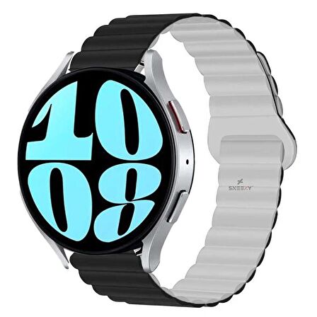 Samsung Galaxy Watch Active Active 2 44mm-40mm Uyumlu 20mm Harmony Duo Magnetik Silikon Kordon