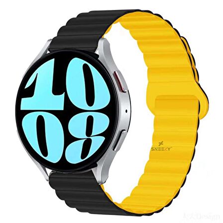 Samsung Galaxy Watch 5 Pro r920 20mm Uyumlu 20mm Harmony Duo Magnetik Silikon Kordon