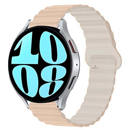 Samsung Galaxy Watch 5 Pro r920 20mm Uyumlu 20mm Harmony Duo Magnetik Silikon Kordon