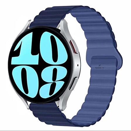 Samsung Galaxy Watch 4 40-42-44-46mm Uyumlu 20mm Harmony Duo Magnetik Silikon Kordon