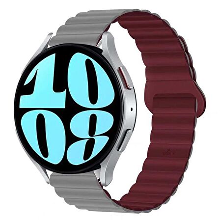 Samsung Galaxy Watch 5 40-44mm Uyumlu 20mm Harmony Duo Magnetik Silikon Kordon