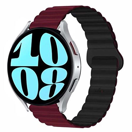 Samsung Galaxy Watch 5 40-44mm Uyumlu 20mm Harmony Duo Magnetik Silikon Kordon
