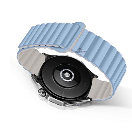Huawei Watch GT 3 Elegant – Active 42mm Uyumlu 20mm Harmony Duo Magnetik Silikon Kordon