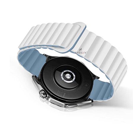 Huawei Watch GT 3 Elegant – Active 42mm Uyumlu 20mm Harmony Duo Magnetik Silikon Kordon