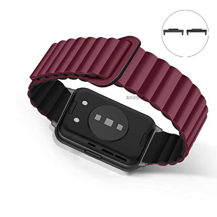 Huawei Watch Fit 2 İle Uyumlu Harmony Duo Magnetik Silikon Kordon