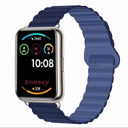 Huawei Watch Fit 2 İle Uyumlu Harmony Duo Magnetik Silikon Kordon