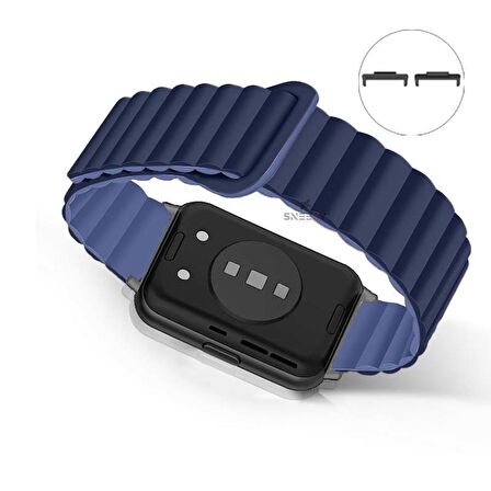 Huawei Watch Fit 2 İle Uyumlu Harmony Duo Magnetik Silikon Kordon