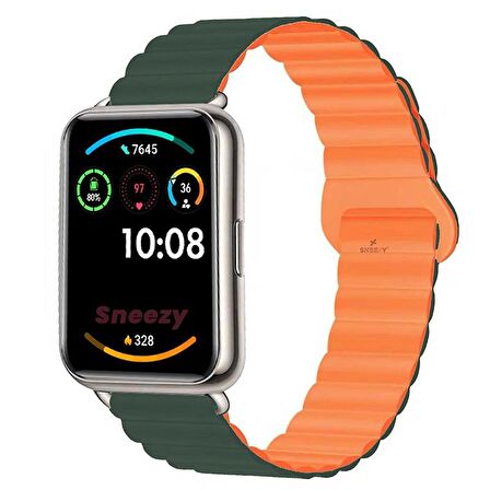 Huawei Watch Fit 2 İle Uyumlu Harmony Duo Magnetik Silikon Kordon