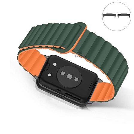 Huawei Watch Fit 2 İle Uyumlu Harmony Duo Magnetik Silikon Kordon