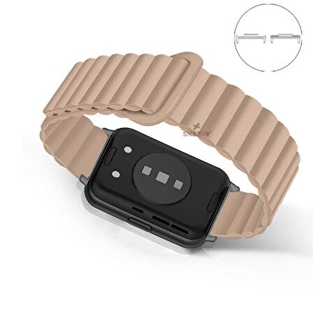 Huawei Watch Fit 2 İle Uyumlu Harmony Duo Magnetik Silikon Kordon