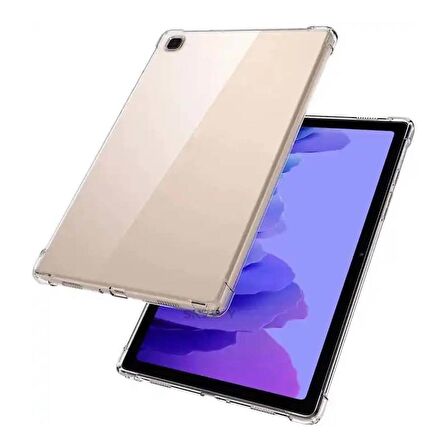 Samsung Tab A8 T290 8.7 İnç Kılıf ShockArmor Clear Köşe korumalı şeffaf tablet kılıfı