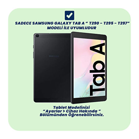Samsung Tab A8 T290 8.7 İnç Kılıf ShockArmor Clear Köşe korumalı şeffaf tablet kılıfı