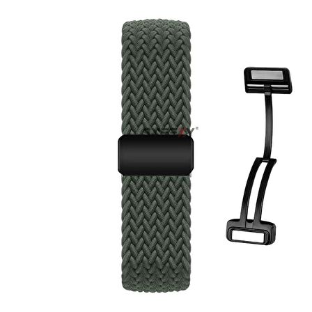 Sneezy Huawei Watch GT 4 41mm İle Uyumlu 18mm FiberLink Manyetik Tokalı Örgü Kordon