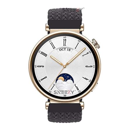 Sneezy Huawei Watch GT 4 41mm İle Uyumlu 18mm FiberLink Manyetik Tokalı Örgü Kordon
