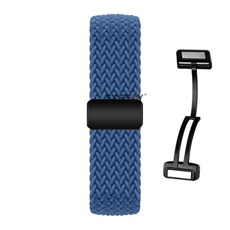 Sneezy Huawei Watch GT 4 41mm İle Uyumlu 18mm FiberLink Manyetik Tokalı Örgü Kordon