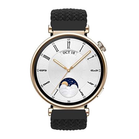 Sneezy Huawei Watch GT 4 41mm İle Uyumlu 18mm FiberLink Manyetik Tokalı Örgü Kordon