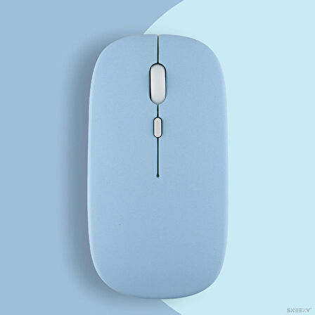 Apple İpad Şarj Edilebilir Sessiz Mouse Bluetooth + 2.4Hz Wifi Kablosuz Mouse Fare