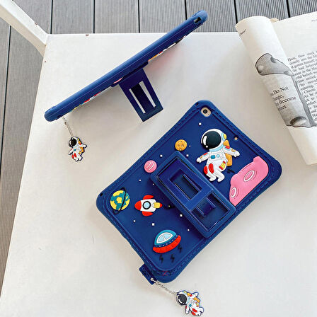 İpad Mini 6.Nesil 8.3 İnç Uyumlu Galaxy Shell Astront Temalı Çocuk Tablet Kılıfı