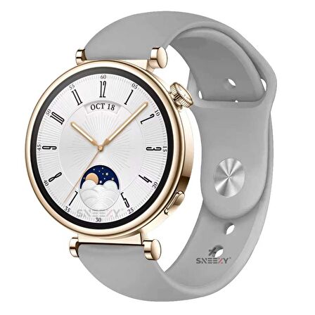 Sneezy Huawei Watch GT 4 41mm İle Uyumlu 18mm PureLux Soft Silikon Kordon