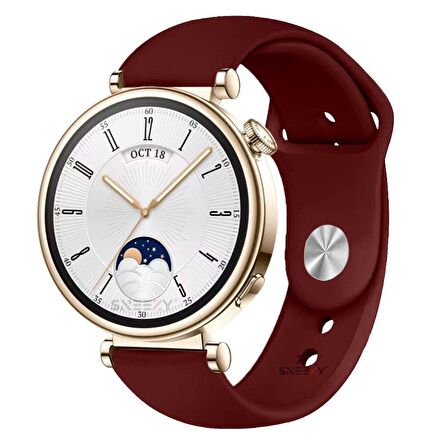 Sneezy Huawei Watch GT 4 41mm İle Uyumlu 18mm PureLux Soft Silikon Kordon