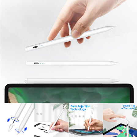 iPad 10.2 inç 9.Nesil 2021 Uyumlu Palm Rejection Avuç İçi Reddetmeli Stylus Kalem