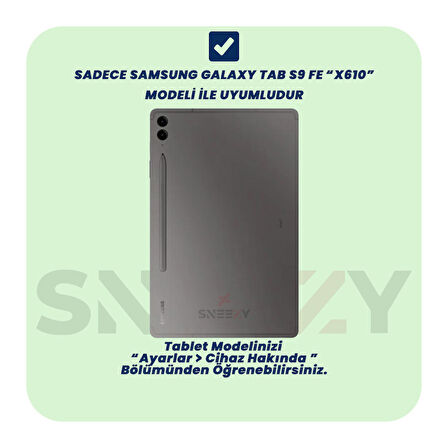 Samsung Galaxy Tab S9 FE X510 11 İnç Katlanabilir Kalemlikli Standlı Akıllı Kılıf