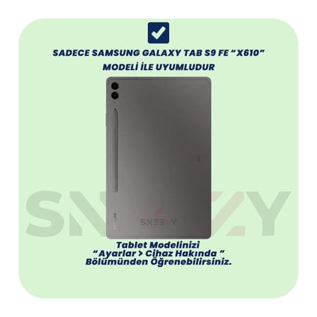 Samsung Galaxy Tab S9 FE X510 11 İnç Katlanabilir Kalemlikli Standlı Akıllı Kılıf