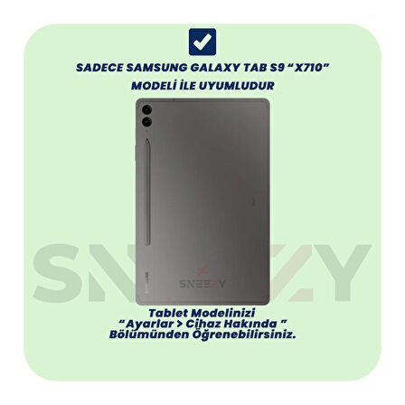 Samsung Galaxy Tab S9 X710 11 İnç Katlanabilir Kalemlikli Standlı Akıllı Kılıf