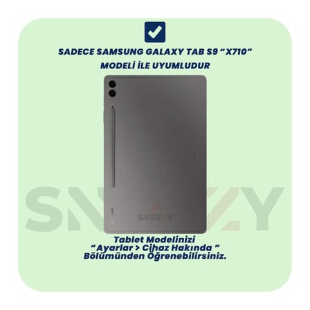 Samsung Galaxy Tab S9 X710 11 İnç Katlanabilir Kalemlikli Standlı Akıllı Kılıf