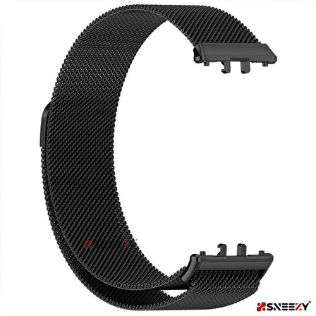 Sneezy Samsung Galaxy Fit 3 İle Uyumlu Woven Wire Tasarım Metal Hasır Kordon