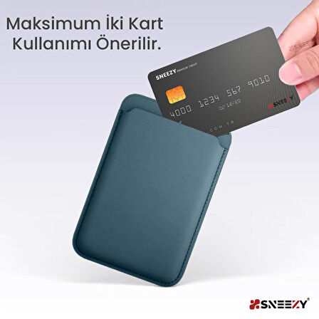 Sneezy İphone 13 Mini-13-13 Pro-13 Pro max Uyumlu Birinci Sınıf Magsafe Cüzdan Magsafe Deri Kartlık
