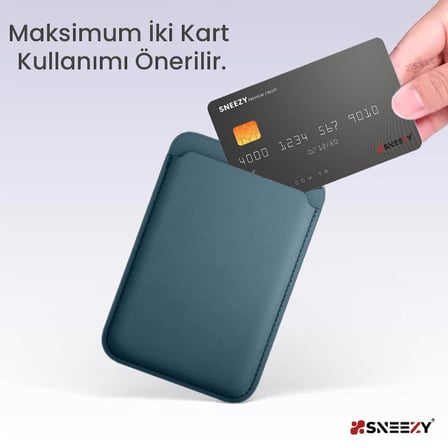 Sneezy İphone 14-14 Plus-14 Pro-14 Pro max Uyumlu Birinci Sınıf Magsafe Cüzdan Magsafe Deri Kartlık