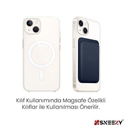 Sneezy İphone 15-15 Plus-15 Pro-15 Pro max Uyumlu Birinci Sınıf Magsafe Cüzdan Magsafe Deri Kartlık