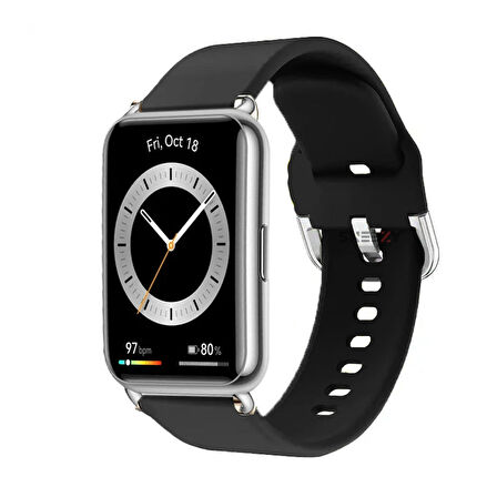 Huawei Watch Fit 2 İle Uyumlu PureLux Soft Tokalı Silikon Kordon