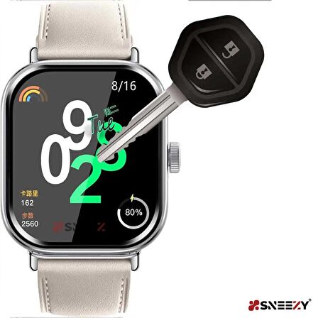 Sneezy Xiaomi Redmi Watch 4 Uyumlu Polymer Temperli Nano 0.5 mm Watch Ekran Koruyucu