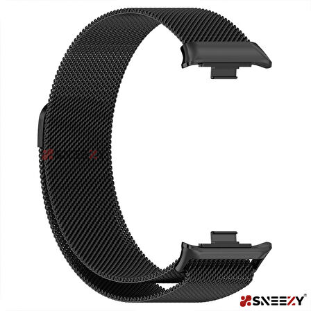 Sneezy Xiaomi Mi Band 8 Pro Uyumlu Woven Wire Tasarım Metal Hasır Kordon