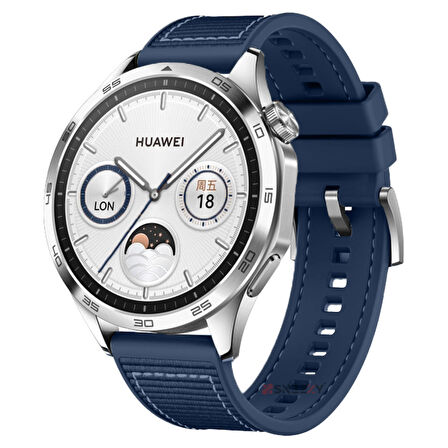 Sneezy Huawei Watch Gt4 46mm İle Uyumlu 22mm Dikiş Desenli Dokuma Silikon Kordon