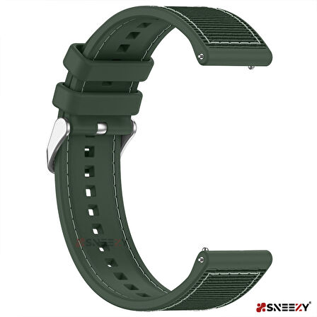 Xiaomi Watch S1 -S1 Active -Mi Watch -Watch Color 22mm Uyumlu Dikiş Desenli Dokuma Silikon Kordon