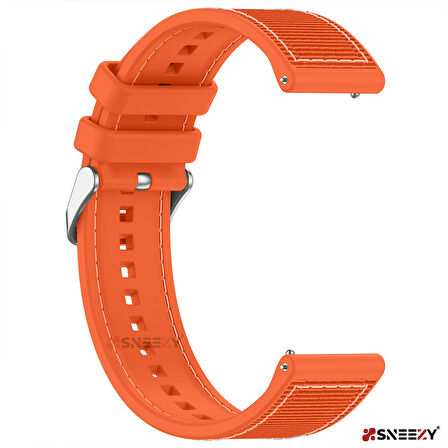 Xiaomi Watch S1 -S1 Active -Mi Watch -Watch Color 22mm Uyumlu Dikiş Desenli Dokuma Silikon Kordon