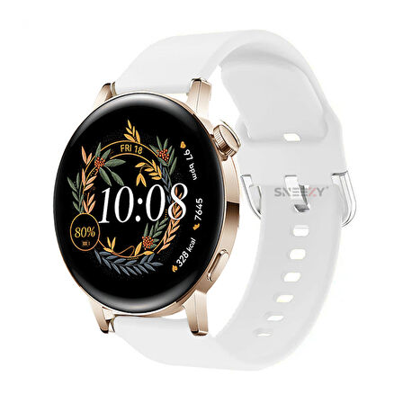 Huawei Watch Gt3 42mm Ile Uyumlu 20mm Purelux Soft Tokalı Silikon Kordon Dayanıklı Spor Stil