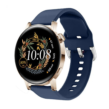 Huawei Watch Gt3 42mm Ile Uyumlu 20mm Purelux Soft Tokalı Silikon Kordon Dayanıklı Spor Stil