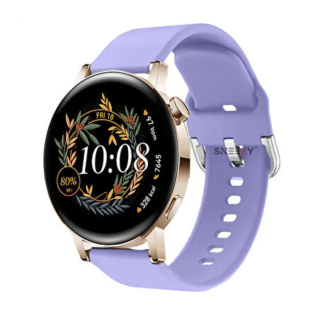 Huawei Watch Gt2 42mm Ile Uyumlu 20mm Purelux Soft Tokalı Silikon Kordon Dayanıklı Spor Stil