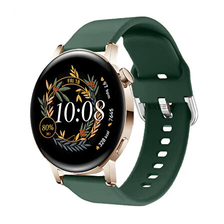 Samsung Galaxy Watch 4 40mm-42mm-44mm-46mm Ile Uyumlu 20mm Purelux Soft Tokalı Silikon Kordon Dayanıklı Spor Stil