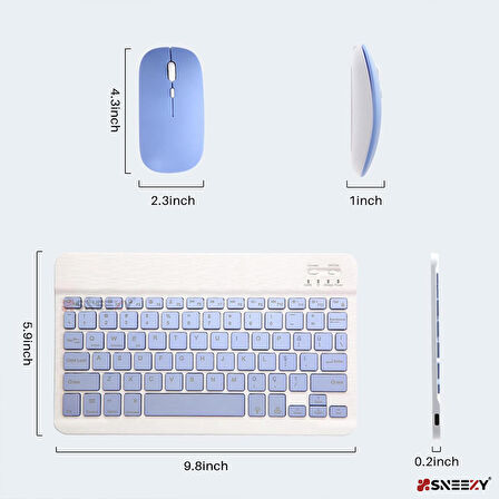 Huawei MatePad Pro 11 inç (2024) Uyumlu RGB Işıklı Bluetooth & Wireless Türkçe Klavye Mouse Seti